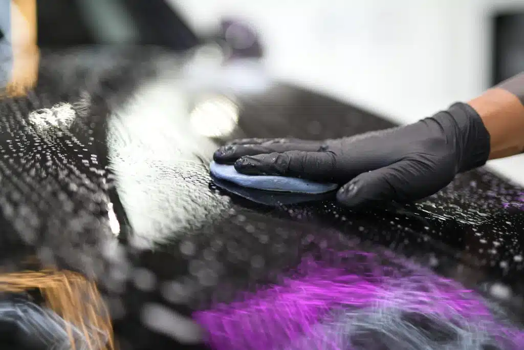 claying a car before paint correction