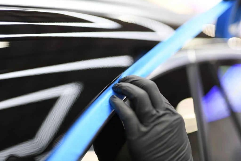 taping up car for a machine polish