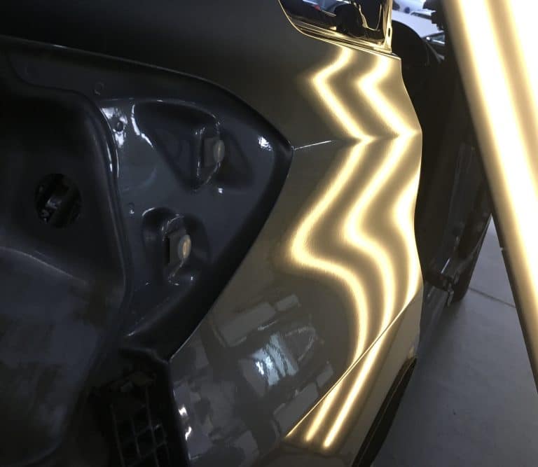 dent repair of rear fender