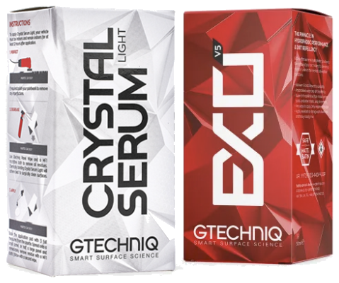 Gtechniq Crystal Serum Light and EXO V5 package