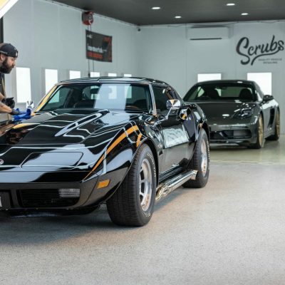black car with stingray ceramic coating